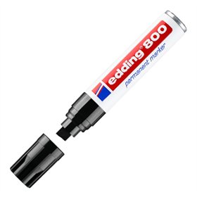 Marcador Permanente Grosso Edding 800 4-12mm Preto 1un