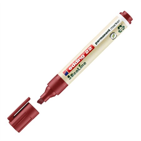 Marcador Permanente Grosso Edding e-22 1-5mm Vermelho 1un