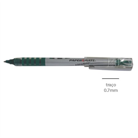 Marcador Roller Paper Mate Aquandis 0,7mm Verde 1un