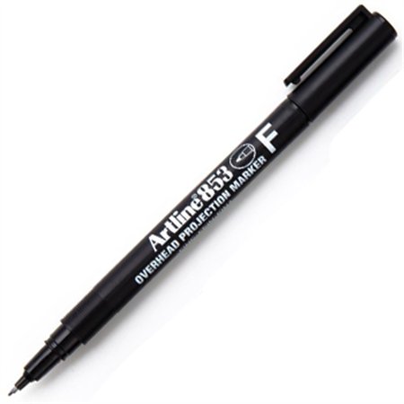 Marcador Permanente Fino Artline 853 0,5mm Preto 12un