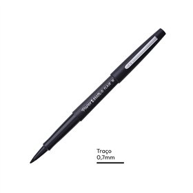 Marcador Médio Paper Mate Flair 0,7mm Preto 1un