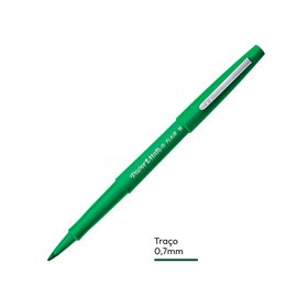 Marcador Médio Paper Mate Flair 0,7mm Verde 1un