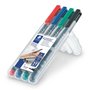 Marcador Permanente Fino Lumocolor 318 0,6mm 4 Cores 4un