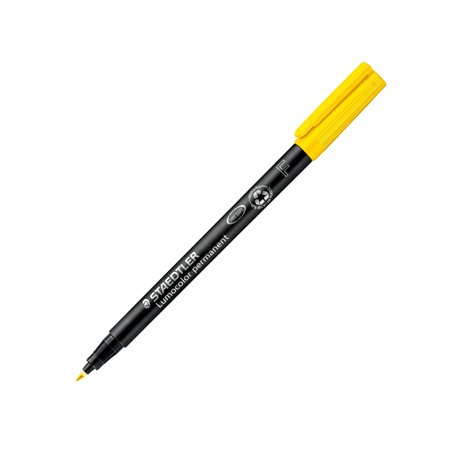 Marcador Permanente Fino Lumocolor 318F 0,6mm Amarelo 1un
