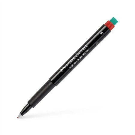 Marcador Permanente Fino Faber-Castell 0,7mm Vermelho 1un