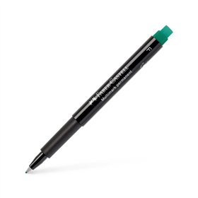 Marcador Permanente Fino Faber-Castell 0,7mm Verde 1un
