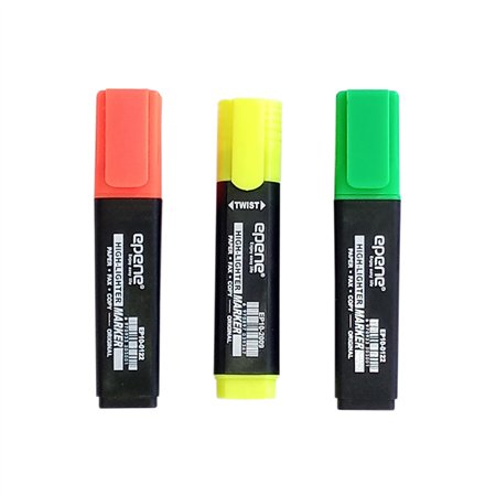 Marcador Fluorescente 3 Cores Grosso EP10-0122 Epene 3un