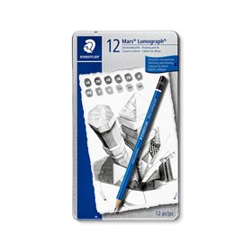 Lápis Grafite 100 G12 STAEDTLER Mars Lumograph Cx Metal 12un