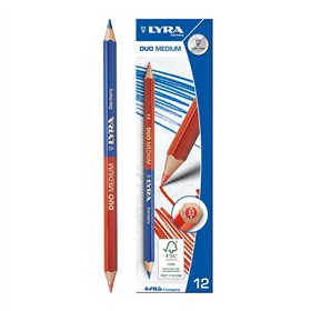 Lápis Bicolor Azul/Vermelho Lyra Duo Médio 1un