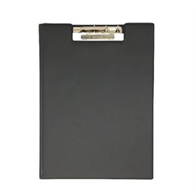 Prancheta A4 Plástico c/Capa e Bolsa Interior 255.01 Preto