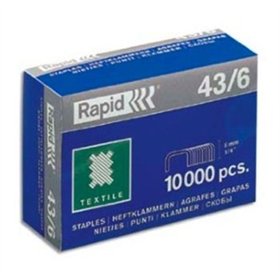 Agrafos 43/6 Textil Rapid Cx10000un