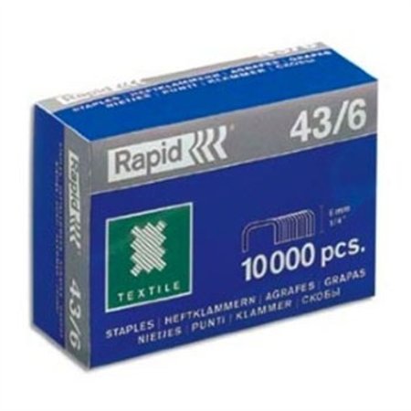 Agrafos 43/6 Textil Rapid Cx10000un