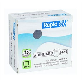 Agrafos 24/6 Rapid (2/20 Folhas) Cx5000un