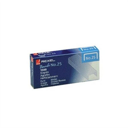 Agrafos Nº25 21/4 Rexel Bambi (2/10 Folhas) Cx1500un