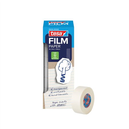 Fita Adesiva 19mmx33m Papel Tesafilm Paper Torre 8un