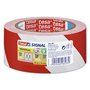 Fita Adesiva PVC Sinalização Vermelho/Branco Tesa 50mmx33m