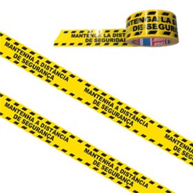 Fita Adesiva PVC Distância Segurança Tesa 50mmx33m 1un