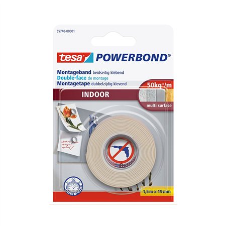 Fita Adesiva Dupla Face 19mmx1,5m Powerbond Interior Tesa