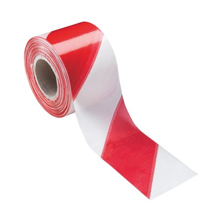 Fita Não Adesiva Sinalização Branco/Vermelho 70mmx200m 1un