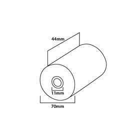 Rolo Papel 44x70x11mm 60gr 10un