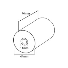 Papel Autocopiativo 044x70x11mm 10 Rolos