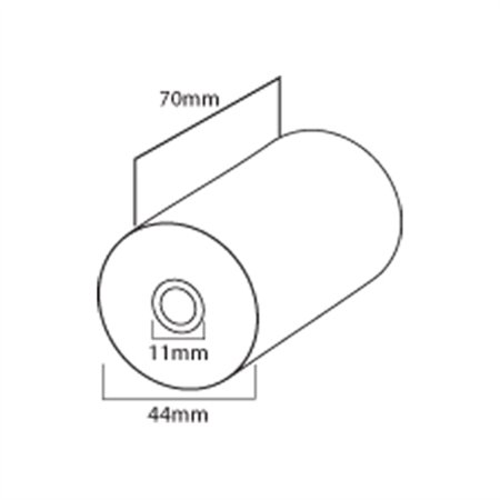 Papel Autocopiativo 044x70x11mm 10 Rolos