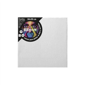 Tela 30x30cm Moldura Madeira 100% Algodão 1un