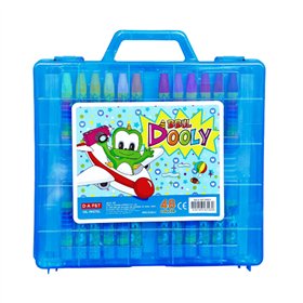 Lápis Oil Pastels  Dooly Conjunto Mala com 48 cores