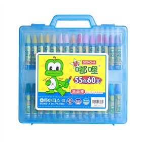 Lápis Oil Pastels Dooly Conjunto Mala com 60 cores