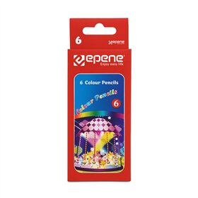 Lápis Cor 06un Cx Cartão Epene 09cm