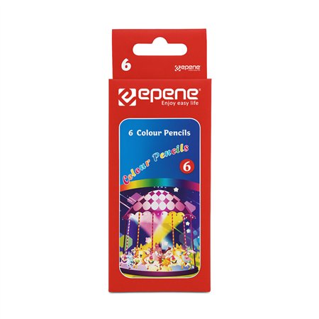 Lápis Cor 06un Cx Cartão Epene 09cm