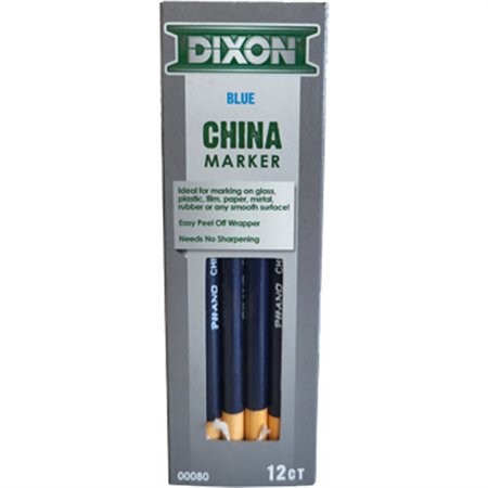 Lápis Dermatográfico Dixon Marker Azul Cx 12un