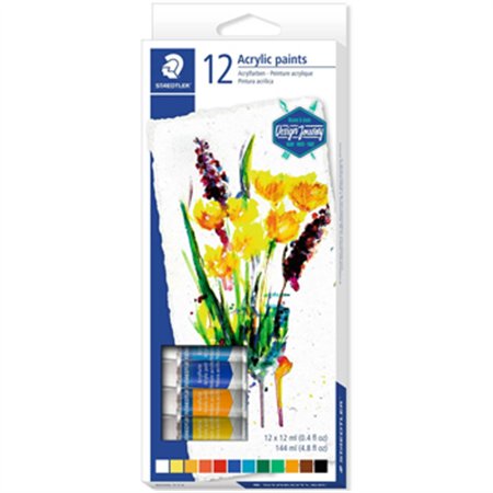Tinta Acrílica STAEDTLER 8500 C12 Design Journey 12ml 12un
