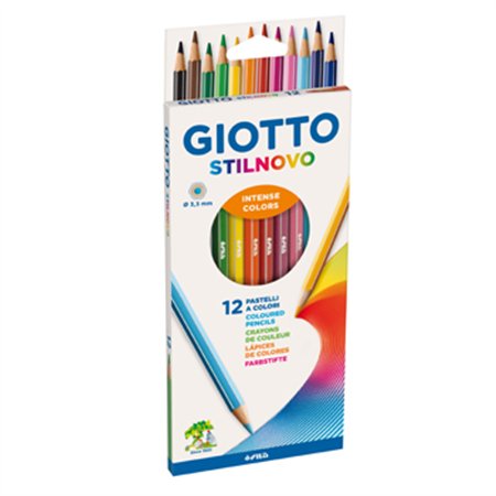 Lápis Cor 12un Cx Cartão Giotto Stilnovo 18cm