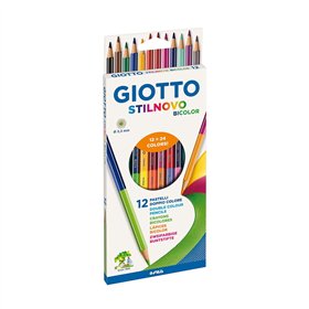 Lápis Cor 12un Cx Cartão Giotto Stilnovo Bicolor 18cm