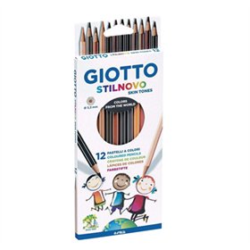 Lápis Cor 12un Cx Cartão Giotto Stilnovo Skin Tones 18cm
