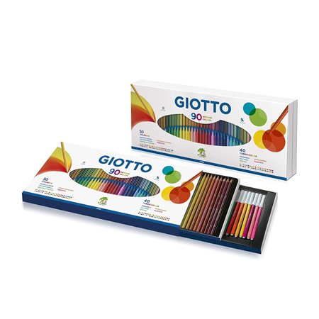 Lápis Cor Stilnovo + Marcadores Turbo Color 90un (50+40)