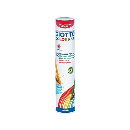 Lápis Cor 12un Copo Metálico Giotto Colors 3.0 18cm