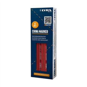 Lápis Dermatográfico Lyra Marker Vermelho Cx 12un