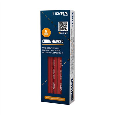 Lápis Dermatográfico Lyra Marker Vermelho Cx 12un