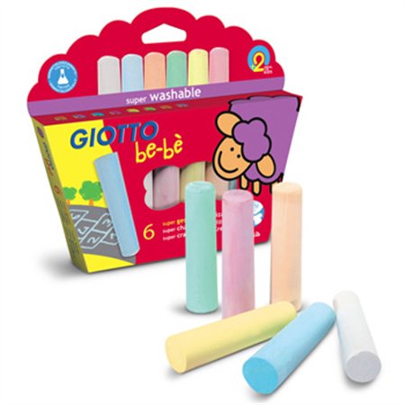 Giz Cores Sortidas Giotto Be-Be 6 cores