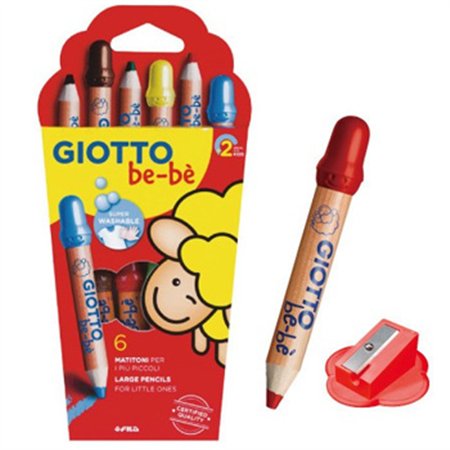 Lápis Cor 06un + 1 Afia Giotto Be-Be