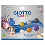 Pintura Facial Pincel Esponja Giotto Metalizadas 6 Cores