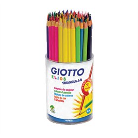 Lápis Cor 84un Copo Giotto Elios Triangular 18cm