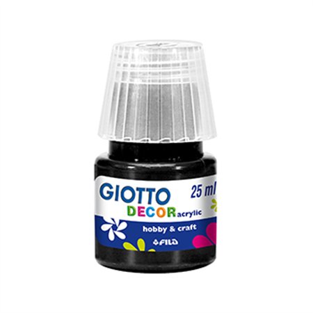 Guache Decor Acrílico 25ml Giotto Preto