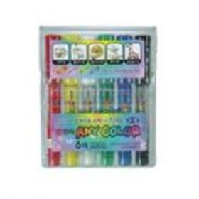 Marcador Grosso Any-Color 6 Cores Pvc Set