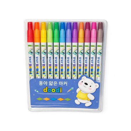 Marcador Fino Dong-A Doodi Pvc Set 12 Cores 12un