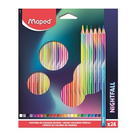 Lápis Cor 24un Cx Cartão Maped Nightfall