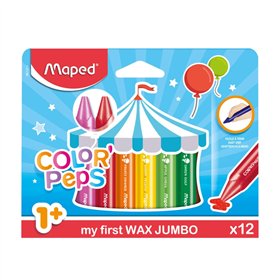 Lápis de Cera 12 Cores Maped Early Age My First (+1Ano)