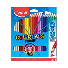 Lápis Cor 24un Cx Cartão Maped Peps Strong